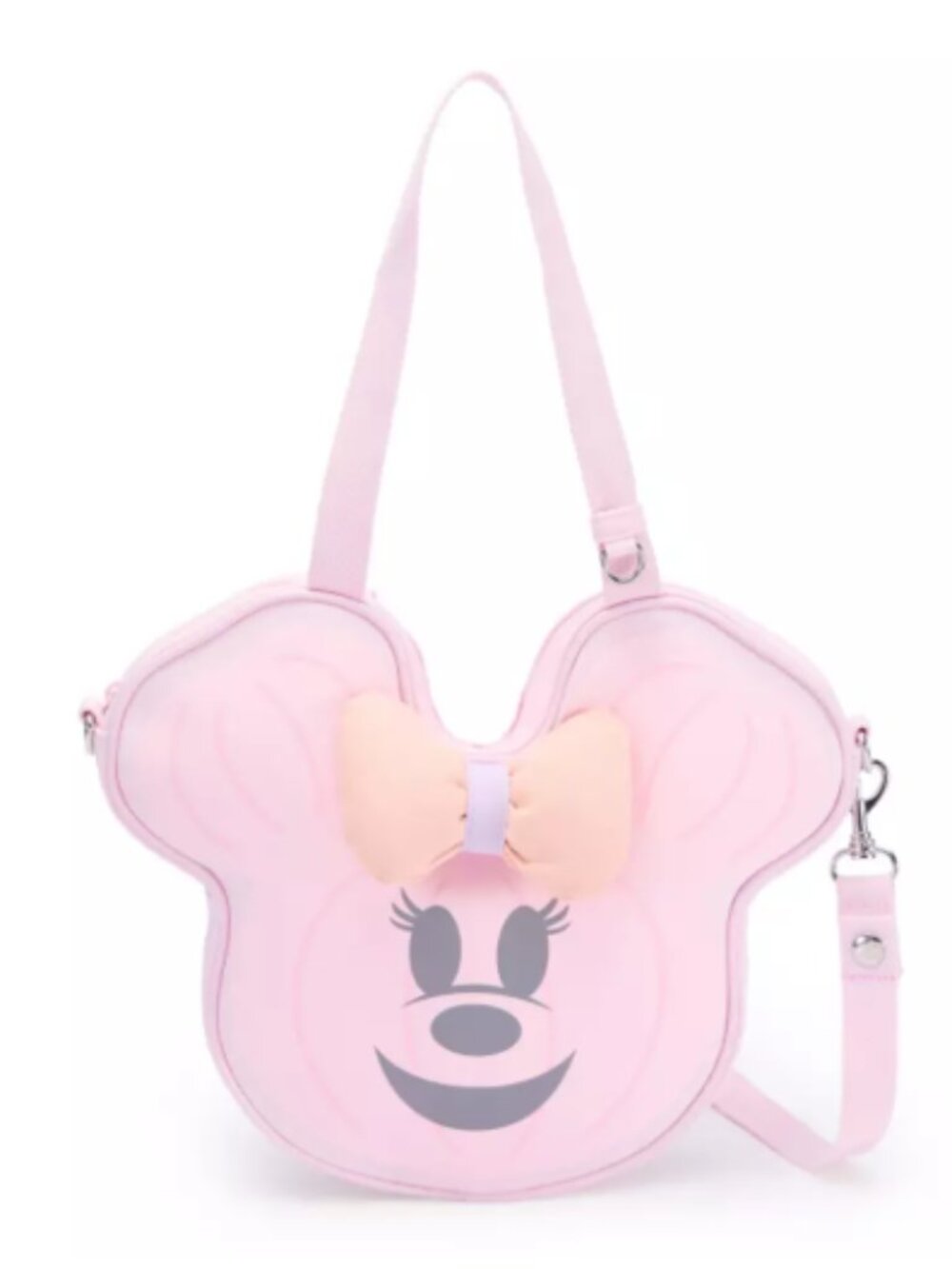 Disney Halloween Pink Pumpkin Minnie Mouse Big Face Canvas Mini Tote Bag